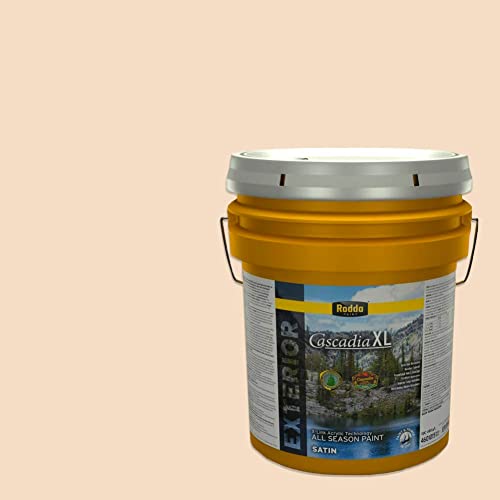 Rodda Paint CASCADIA XL Exterior Satin Paint & Primer in One, 5-Gallon, Flower of Oahu - color: Flower of Oahu, size: 640 Fl Oz (Pack of 1)