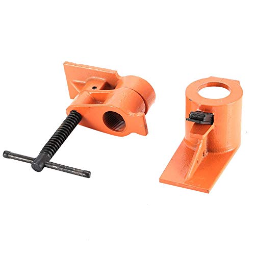 Heavy Duty Pipe Clamp Jaws, 1 inch Cast Iron Pipe Clamp Vise Fixture Set for Wood Gluing, Metalworking, Woodworking & Frame Assembly