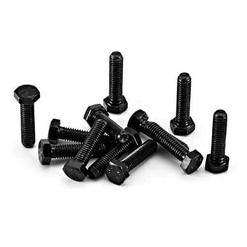 M4-0.7 x 40mm Heavy Duty Hexagon Bolts Hex Head Screws, 8.8 Grade Alloy Steel, Black Oxide Finish, Metric Machine Fully Threaded, 50PCS - size: M4-0.7 x 40mm(50PCS)