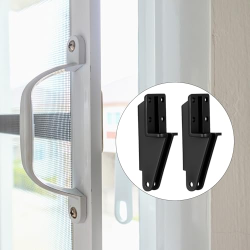 Nuanchu 2 Pack Screen Door Closer Bracket Storm Jamb Plastic Mount, Black - color: Black