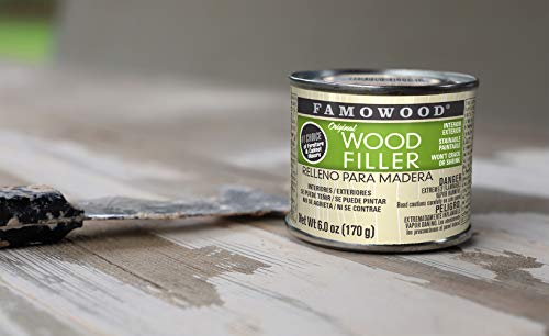 FamoWood 36141152 Original Wood Filler - 1/4 Pint, White Glaze