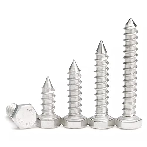 1/4 X 1-1/2" Hex Head Lag Screws Bolts, 304 Stainless Steel 18-8, Hexagon Head Wood Screws Hex Lag Screws, Pack of 20 - size: 1/4 X 1-1/2"