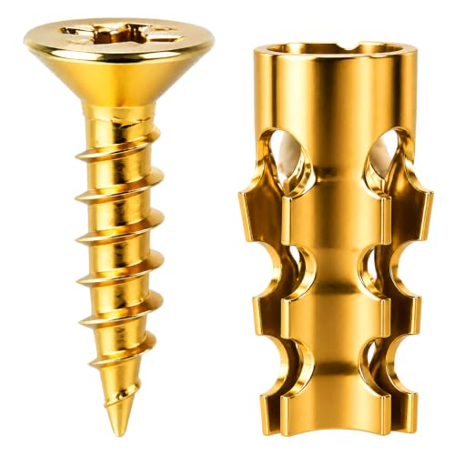 6×14mm Short Expansion Screw Set for Cabinet Hinge Stripped Thread Restoration for Wood Tile Stone Cabinet Door Fixing(30 Sets)