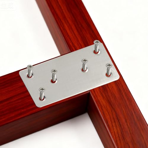 Murtenze 12 Pack Flat Mending Plate, 100 x 50mm Stainless Steel Straight Brace Repair Joining Fixing Bracket for Wood Furniture - size: 100 x 50mm