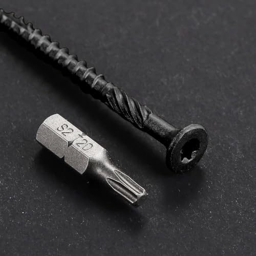 Wensilon #14 * 3" Black Deck Screws 36pcs 1lbs 6.3x75mm - color: Black, size: #14*3"