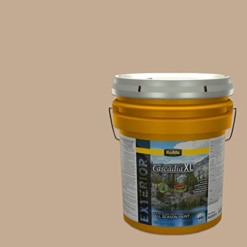 Rodda Paint CASCADIA XL Exterior Satin Paint & Primer in One, 5-Gallon, Barley - color: Barley, size: 640 Fl Oz (Pack of 1)