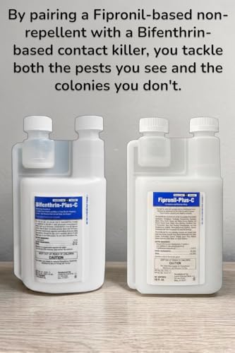 Fipronil & Bifenthrin Indoor Pest Control Bundle – Professional Dual-Action Kit: Fast Knockdown & Total Colony Elimination – Advanced Plus C Technology for Ants, Roaches, and Termites