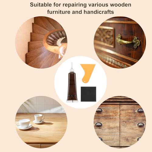 uxcell Wood Repair Kit,4Pcs Touch Up Filler Wood,Solid Black - color: Solid Black