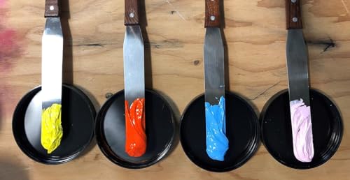 Ecotex® Screen Printing Spatula (1 Pack) - Stainless Steel 12" Spatula for Screen Printing Inks, for Screen Printing Screens and Frames - Smooth and Ergonomic Wooden Handle, Screen Printing Supplies - size: Single