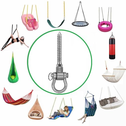 4 Heavy Duty Swing Hangers Permanent Anti Rust Bearing, 180 Swing Hardware, 1500 LBS, 304 Stainless Steel Color - size: 5.51"