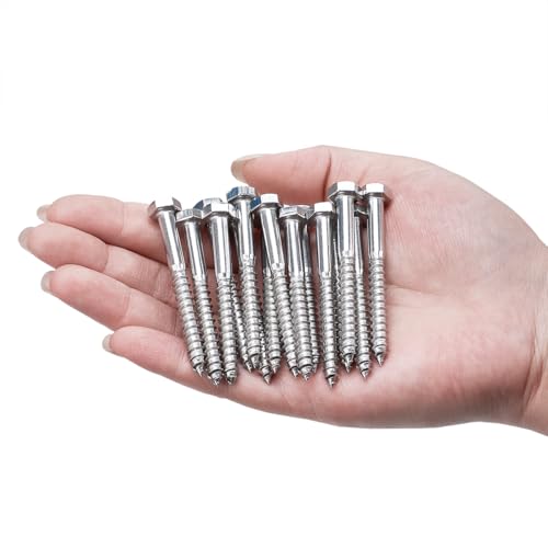 25 Pcs 1/4" x2-1/2 Hex Head Lag Screws for Flower Stands Outdoor - size: 1/4"x2-1/2"