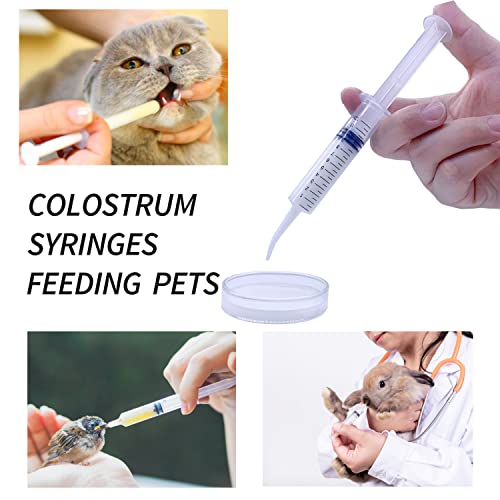 10 Pack 12ml/cc Plastic Syringe Dental Syringes Tools Curved Tip Individually Sealed with Measurement for Oral Wisdom Teeth Irrigation, Measuring Liquids, Feeding Pets, Lab, Oil or Glue Applicator - size: 12ML