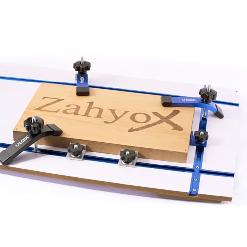UTOOL 6 Pack T-Track Hold Down Clamps Kit, 6-1/3" L x 1-1/5" Width, Blue - size: 6 PCS Clamps