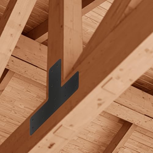 8 Pack 12×8 T Post Timber Brackets, Post to Beam Connector - style: 8 Pack T Shape(12×8)