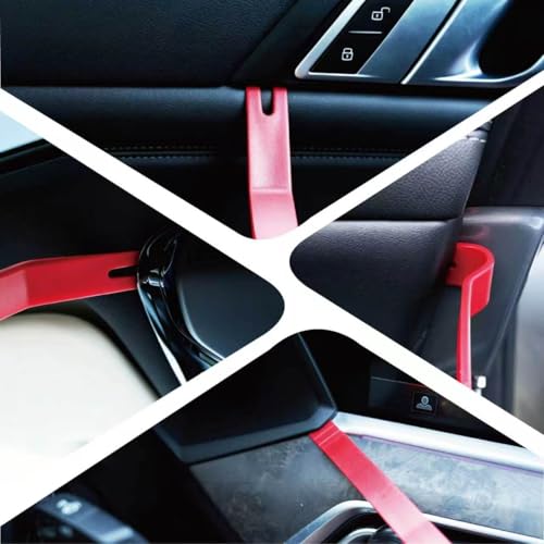 5Pcs Car Trim Removal Tool Kit, Plastic Pry Tools and Clip Remover for Automotive Interior Door Panel, Dashboard, Upholstery and Audio System Repair, Universal Fit for Sedans, SUVs and Trucks