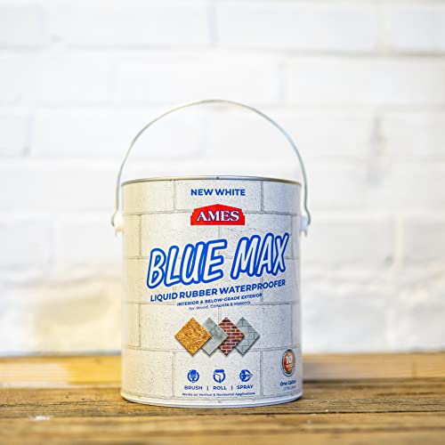 AMES Blue Max White Liquid Rubber Waterproofer,1 Gal - color: White, size: 1 Gallon
