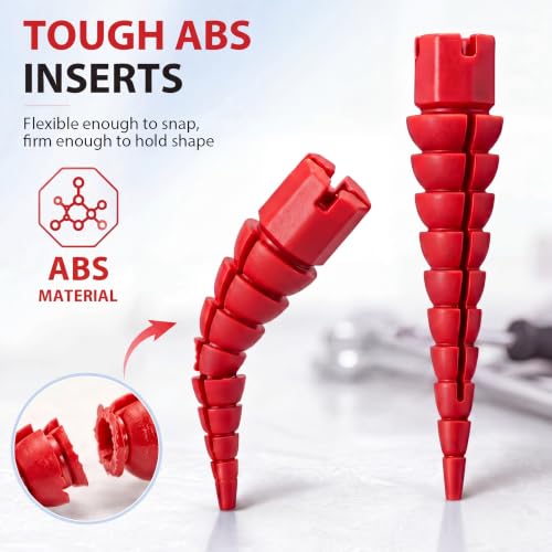 Bokon 60Pcs Stripped Screw Hole Repair Kit, #2-#16 Red Wood Screw Anchors - color: Red