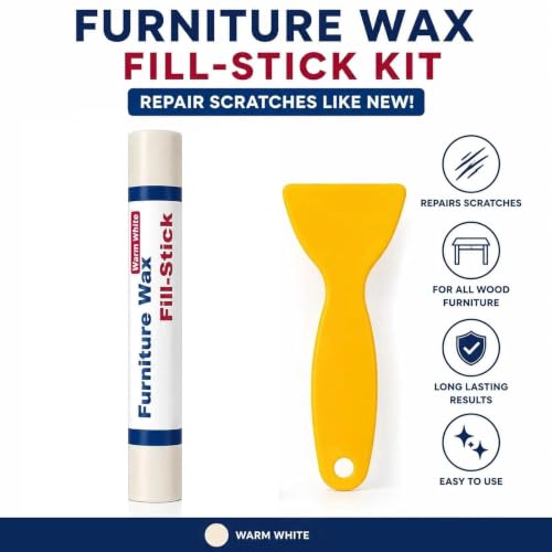 Kenbry Wood Filler Stick Warm White, Wax Fill Stick for Wood Repair