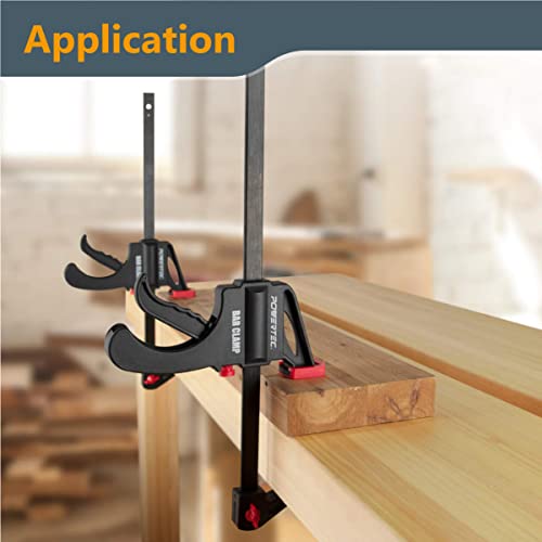 POWERTEC 36" Bar Clamps/Spreaders 12 Pack, Trigger & Ratchet Quick Grip Clamps for Woodworking, Gluing & DIY Projects - style: 36", 12PK