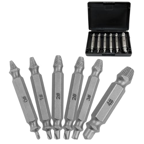 Waziaqoc 6PCS Damaged Screw Extractor Set