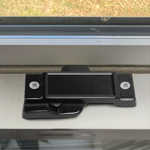 4 Pcs F2590 Windows Replacement Sash Lock, Center Sash Lock with Screw - color: Black F2590-4Pcs