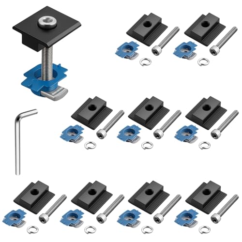 Anbte 10pcs Solar Panels Mid Clamps for Unistrut , 40mm, Black - color: Black, size: 1.57"(40mm)