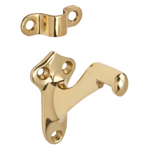 SCHLAGE Ives by Schlage 59A3 Schlage Sp Handrail Bracket, 2-13/16 in L X 1-1/2 in W, Aluminum, Bright, Brass