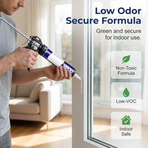 9900 Sealant Waterproof, Silicon Waterproof Sealant, Permanent Solution for Roof & Wall Cracks, Outdoor Water Proof Exterior Sealants Heat Resistant, Tear and Stretch Resistance
