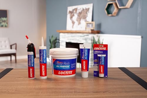 Loctite Power Grab Express All Purpose Construction Adhesive, White, 3 fl oz Squeeze Tube, 1 Pack - Versatile Interior Construction Glue for Cement, Tile, Wall & More - size: 1 Pack, style: 3 fl oz