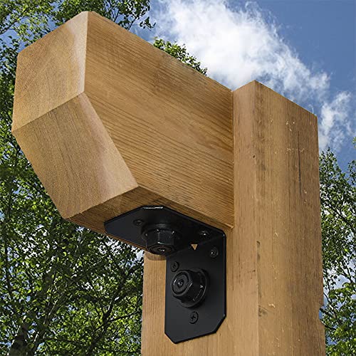 OZCO Ironwood Standard Rafter Clips, 4", Steel, Powder Coated Finish, Black, 10 Pieces - size: 10 Pack, style: Ironwood 4"