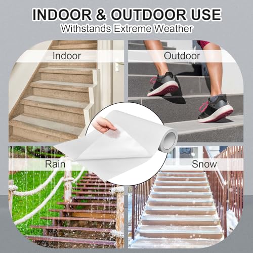 Watersay 8in x 20ft Clear Anti Slip Tape, Waterproof Non Skid - color: Clear, size: 8in X 20ft