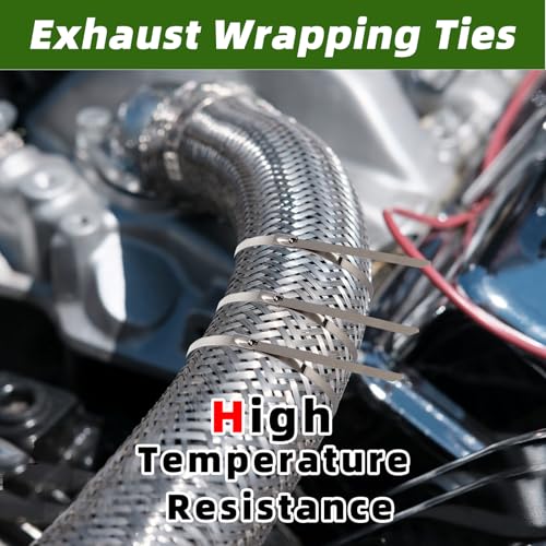 100pcs Metal Zip Ties Heavy Duty Outdoor Use, Chain Link Fence Parts Chicken Coop Accessories Stainless Steel Zip Ties Heavy Duty, Chain Link Fence Ties,Electrical Cable Ties Pipes, Exhaust Wrap