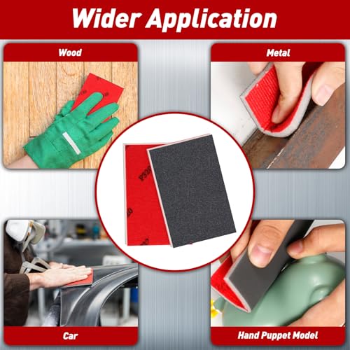 24 PCS Sanding Sponge Block 240 Grit Wet Dry Sandpaper for Wood Metal - color: 240g, size: 24 Pcs