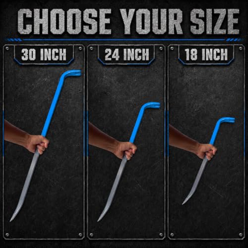 18 Inch 45 cm Heavy Duty Pry Bar Nail Puller Gray Blue - size: 18 Inch / 45 cm