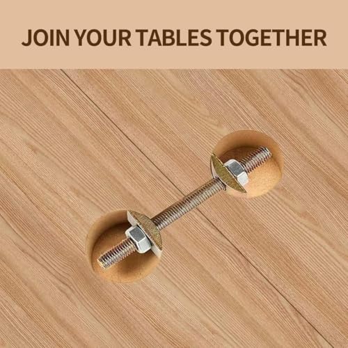 Furniture Fastening Connectors,Countertop Connector,Table Top Fasteners,Furniture Bolts Nuts Joint Miter Draw Bolt Countertop Flip Connector for Butcher Block Table Bed Connecting Kit (4)