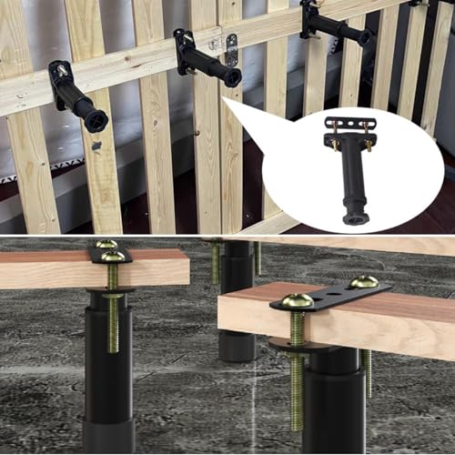 4 Pcs Black 4.33" Heavy Duty Metal Steel Repair Bracket