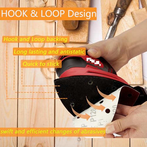 2pcs Mouse Detail Sanding Interface Pad 140mm*90mm 5 Holes Foam Interface Mouse Sander Sandpaper Backing Pad