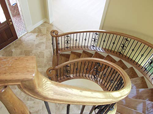 7235 Red Oak Right Hand Volute - 6210 Wood Staircase Handrail Fitting for Stair Remodel - style: Right Hand Volute - Red Oak