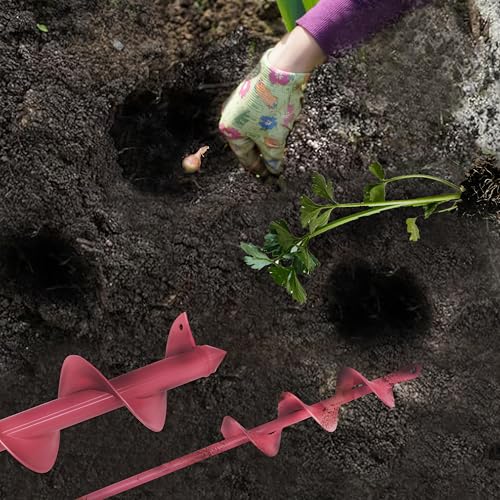TCBWFY Garden Auger Drill Bit Set - 3.5 x 16 Inch & 1.6 x 16.5 Inch Auger Drill Bits for Planting - Heavy-Duty Garden Tools for Bulbs, Flowers, and Vegetables - size: 1.6"x16.5"+3.5"x16"-Black
