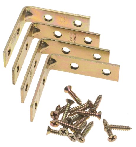 Stanley Hardware 802211 2" Satin Brass Corner Braces 4 Count