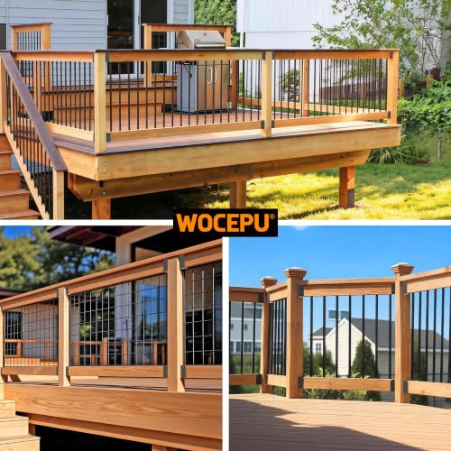 Deck Railing Connectors for 2"x4" (Actual 1.5"x3.5") Railing Wood Post (Parallel, 8pcs) - size: Parallel
