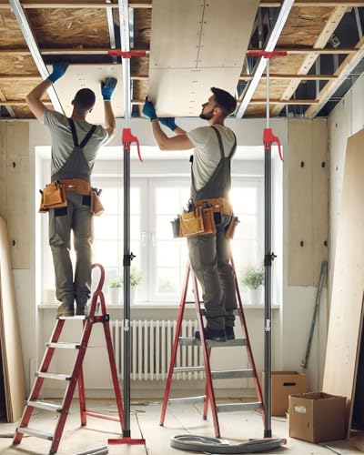 XINQIAO Cabinet Jacks for Installing Cabinets, Light Duty Third Hand Tools Adjustable Support Pole from 45 in to 113.6 in, 4 PCS - size: 45"-113.6" 4Pcs