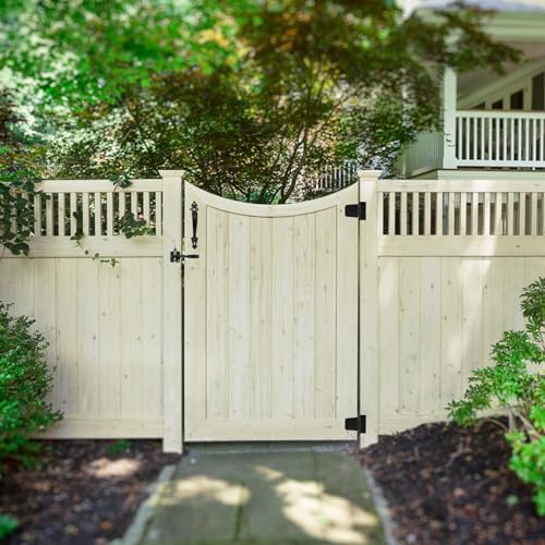 Fence Gate Hardware Kit, 3-1/2" Heavy Duty Gate Hinges, Latch and Handle