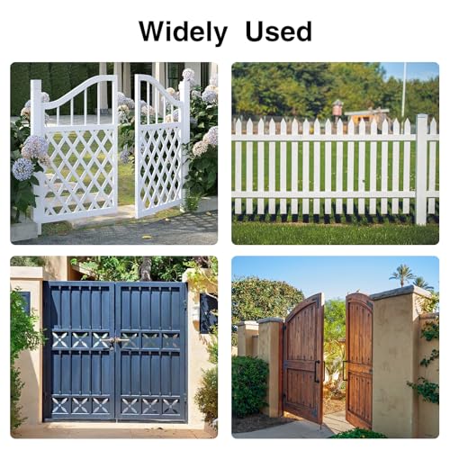 Gate Hinges,2 PCS Wall Mount Gate Hinge,Gate Hinges Heavy Duty for Farm Gates,Chain Link Fence Gate Hinge with 5/8 Hinge Pin (Screws Not Included) - color: Silver, size: 2 Pack
