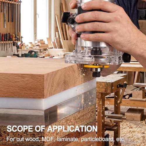 MEANLIN 1/2" Shank Slot Cutter Router Bit Set, 6 Size Cutting Thick: 5/64", 3/32", 1/8", 5/32", 3/16", 1/4"
