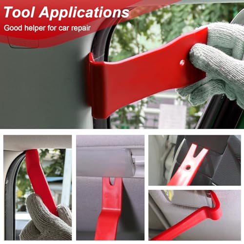 Doaho 19Pcs Car Trim Removal Tool Kit with Storage Bag - color: Red-19pcs Trim Removal Tools