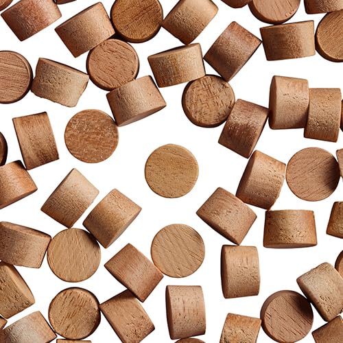 WidgetCo 3/8" Mahogany Wood Plugs, Face Grain, Woodworking Plugs, Can Be Sanded, Stained, or Painted (Qty 25) - size: QTY 25