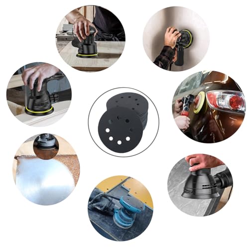 40 Pcs 5 Inch 8 Hole 1000 Grit Wet and Dry Sanding Discs, Round Hook and Loop Disc Sandpaper for Random Orbital Sanders - style: 1000 Grit