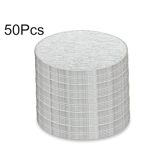 75mm Dia 3 Inch Hook and Loop Sanding Disc 150Grits Flocking Sandpaper for Random Orbit Sander Red 25pcs - size: 3 inch