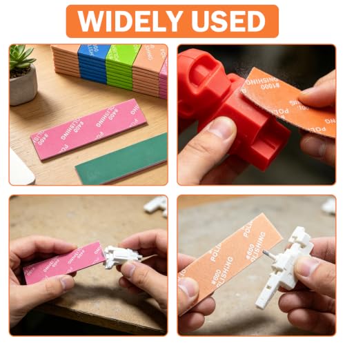30Pcs Sanding Sponge Set for Model Wet Dry, Reusable Sanding Pads Tool Block Assortment Set for Wood Metal Plastic Hobby Model, 400 500 600 800 1000 1200 Grit Sandpaper